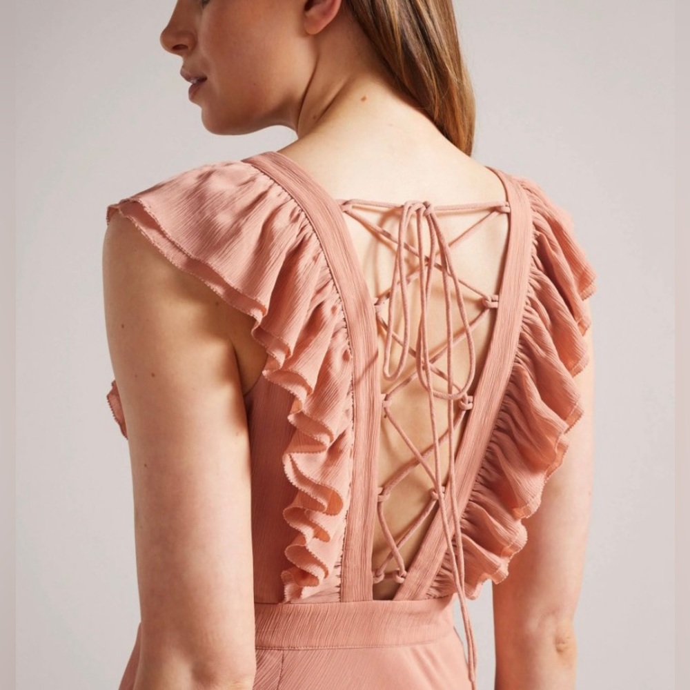Ted Baker Blush Ruffle Maxi Dress - NWT - Ted Size 2 - US size 4:6